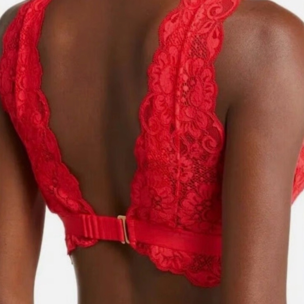 HAH x Free People Got ur back bralette NWT Elegant siren red Lace Bralette - Picture 2 of 6
